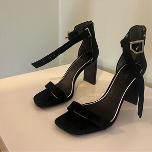 rag & bone Black Heeled Sandals with Ankle Strap